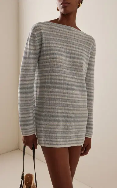 ELCE Exclusive Aura Striped Linen Mini Dress | Thumbnail 3
