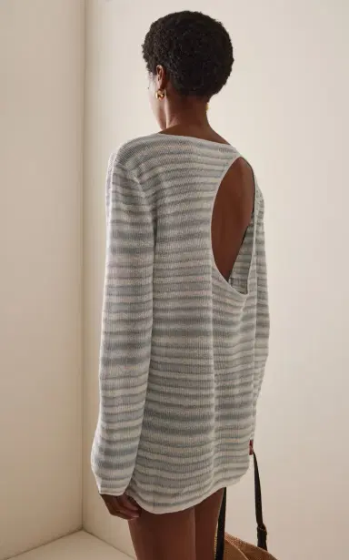 ELCE Exclusive Aura Striped Linen Mini Dress | Thumbnail 4