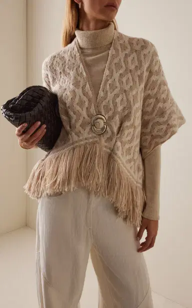 Curatoria Exclusive Acacia Merino Wool Poncho | Thumbnail 2 Curatoria Exclusive Acacia Merino Wool Poncho | Thumbnail 2