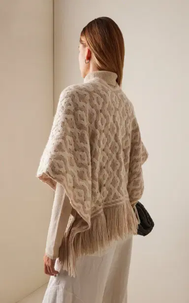 Curatoria Exclusive Acacia Merino Wool Poncho | Thumbnail 4 Curatoria Exclusive Acacia Merino Wool Poncho | Thumbnail 4