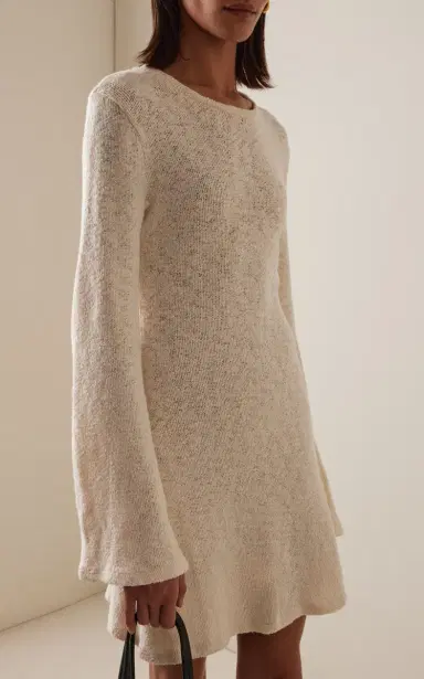 ANEMOS The Bell Sleeve Crocheted Cotton Mini Dress | Thumbnail 3 ANEMOS The Bell Sleeve Crocheted Cotton Mini Dress | Thumbnail 3