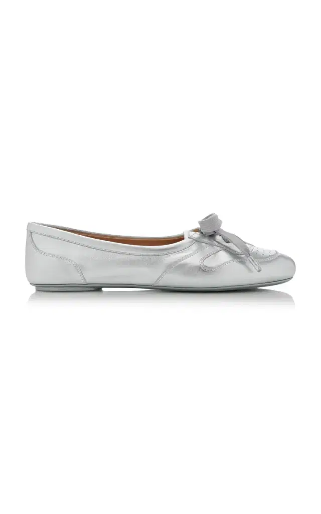 Vault Metallic-Leather Ballet Sneakers