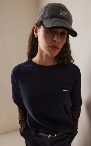 Miu Miu Fleece Baseball Cap | Thumbnail 2 Miu Miu Fleece Baseball Cap | Thumbnail 2
