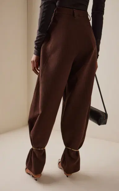 DARKPARK Phebe Cuff-Detailed Wide-Leg Comfort Suit Pants | Thumbnail 4