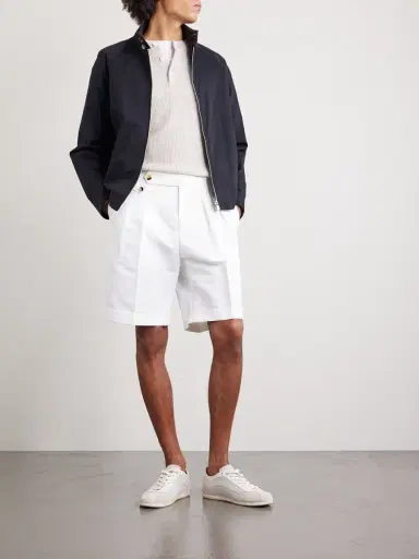 Brunello Cucinelli Ribbed Linen and Cotton-Blend Henley Shirt - Men | Thumbnail 2 Brunello Cucinelli Ribbed Linen and Cotton-Blend Henley Shirt - Men | Thumbnail 2