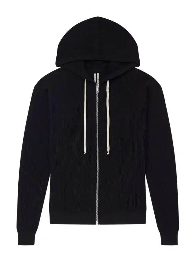 Rick Owens Ribbed Virgin Wool Zip-Up Hoodie - Men