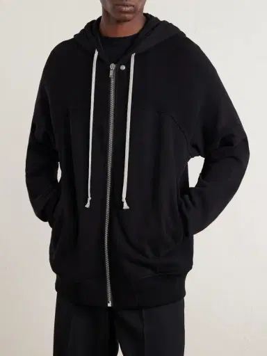Rick Owens Organic Cotton-Terry Zip-Up Hoodie - Men | Thumbnail 3 Rick Owens Organic Cotton-Terry Zip-Up Hoodie - Men | Thumbnail 3