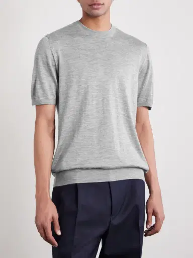 Slowear Cashmere and Silk-Blend T-Shirt - Men | Thumbnail 3