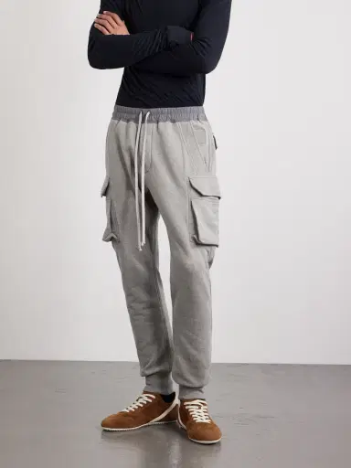 DRKSHDW by Rick Owens Mastodon Tapered Cotton-Blend Jersey Sweatpants - Men | Thumbnail 3 DRKSHDW by Rick Owens Mastodon Tapered Cotton-Blend Jersey Sweatpants - Men | Thumbnail 3