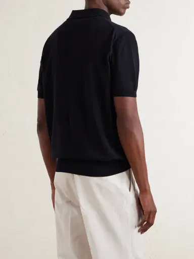 Canali Cotton Polo Shirt - Men | Thumbnail 4 Canali Cotton Polo Shirt - Men | Thumbnail 4