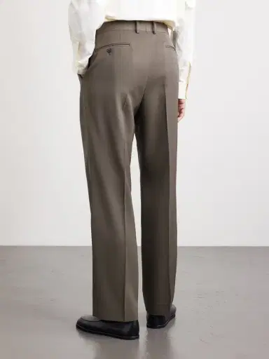 Auralee Straight-Leg Wool-Gabardine Trousers - Men | Thumbnail 4