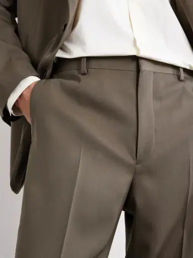 Auralee Straight-Leg Wool-Gabardine Trousers - Men | Thumbnail 5