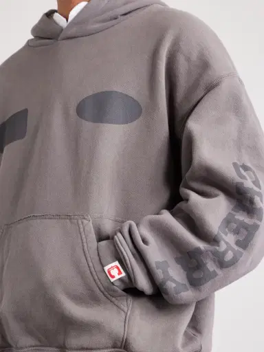 Cherry Los Angeles Sun Faded Thermal Cotton-Fleece Hoodie - Men | Thumbnail 5 Cherry Los Angeles Sun Faded Thermal Cotton-Fleece Hoodie - Men | Thumbnail 5