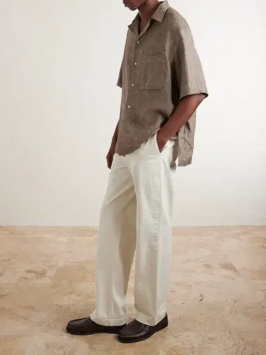 Loro Piana Federico Camp-Collar Linen Shirt - Men | Thumbnail 2