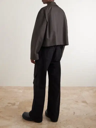 Rick Owens Temple Heizer Mac Oversized Cotton-Blend Satin Jacket - Men | Thumbnail 4 Rick Owens Temple Heizer Mac Oversized Cotton-Blend Satin Jacket - Men | Thumbnail 4