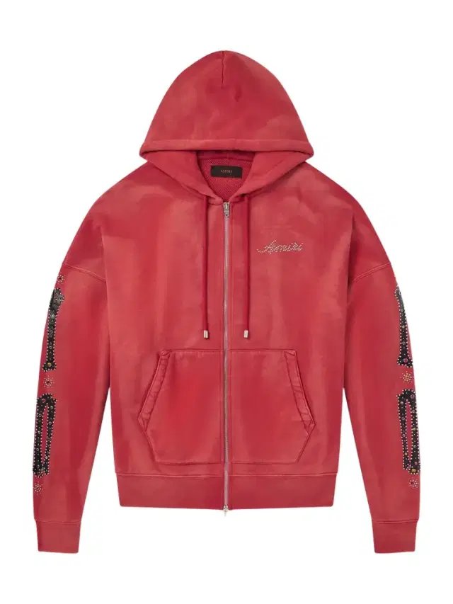 AMIRI Studded Cotton-Jersey Zip-Up Hoodie - Men