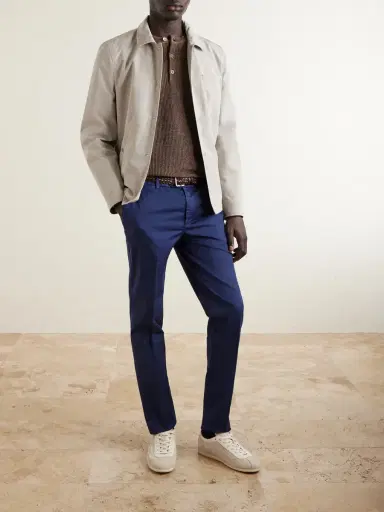 Brunello Cucinelli Ribbed Linen and Cotton-Blend Henley Sweater - Men | Thumbnail 2 Brunello Cucinelli Ribbed Linen and Cotton-Blend Henley Sweater - Men | Thumbnail 2