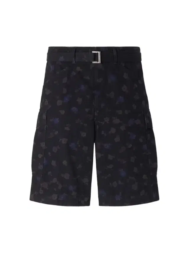 Sacai Wide-Leg Belted Floral-Print Cotton-Canvas Shorts - Men
