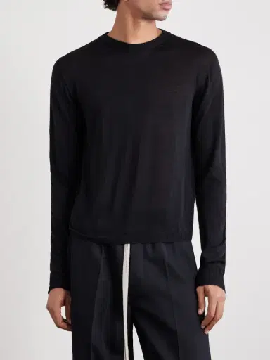 Rick Owens Slim-Fit Virgin Wool Sweater - Men | Thumbnail 3