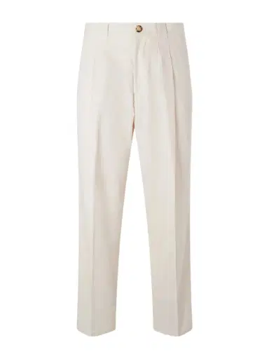 Brunello Cucinelli Straight-Leg Pleated Cotton-Twill Suit Trousers - Men | Thumbnail 1 Brunello Cucinelli Straight-Leg Pleated Cotton-Twill Suit Trousers - Men | Thumbnail 1