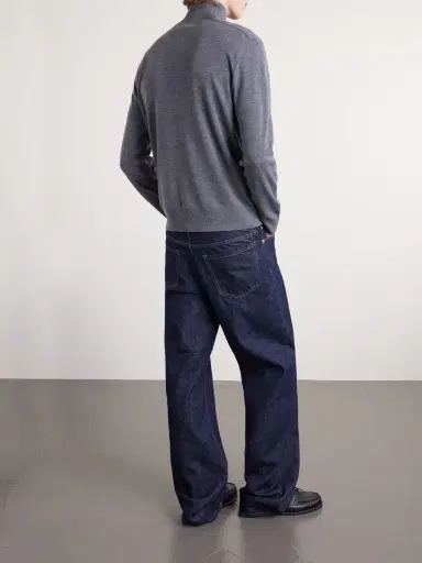 Burberry Checked Wool Half-Zip Sweater - Men | Thumbnail 4