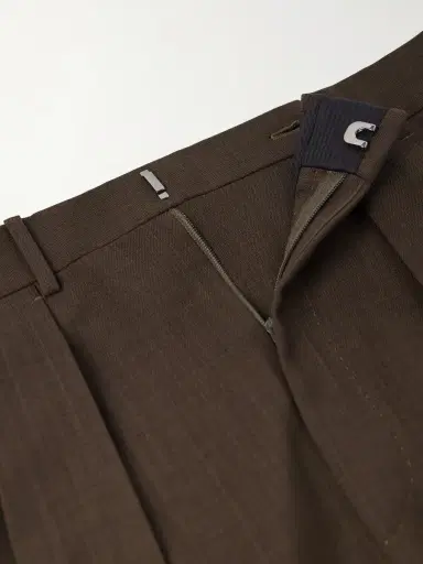 Tom Ford Pleated Wool Wide-Leg Trousers - Men | Thumbnail 6