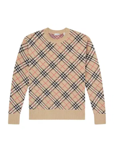 Burberry Checked Cotton-Blend Sweater - Men | Thumbnail 1