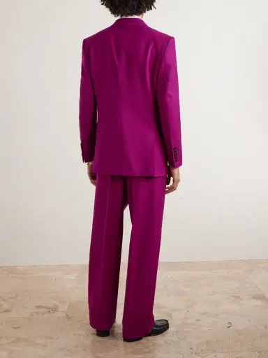 Tom Ford Slim-Fit Double-Breasted Wool-Twill Suit Jacket - Men | Thumbnail 4