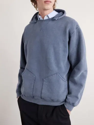 A.PRESSE Vintage Cotton-Jersey Hoodie - Men | Thumbnail 3