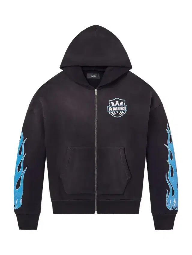 AMIRI Flames Logo-Print Cotton-Jersey Zip-Up Hoodie - Men