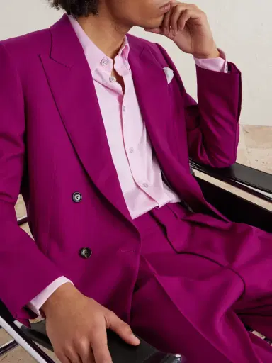 Tom Ford Wide-Leg Wool-Twill Pleated Suit Trousers - Men | Thumbnail 5 Tom Ford Wide-Leg Wool-Twill Pleated Suit Trousers - Men | Thumbnail 5