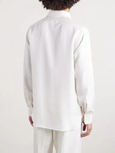 Tom Ford Perforated Silk-Twill Shirt - Men | Thumbnail 4 Tom Ford Perforated Silk-Twill Shirt - Men | Thumbnail 4