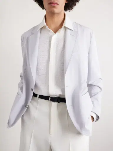 Tom Ford Perforated Silk-Twill Shirt - Men | Thumbnail 5 Tom Ford Perforated Silk-Twill Shirt - Men | Thumbnail 5