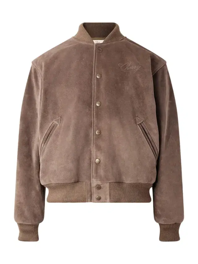 Logo-Debossed Suede Bomber Jacket - Men