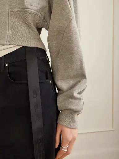 Rick Owens Cropped Paneled Organic Cotton-blend Jersey Hoodie | Thumbnail 4
