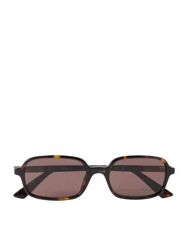 Judy Rectangle-frame Tortoiseshell Acetate Sunglasses