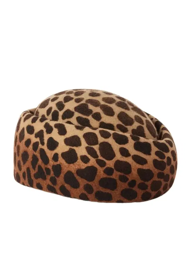 Preslyn Leopard-print Wool-felt Cap