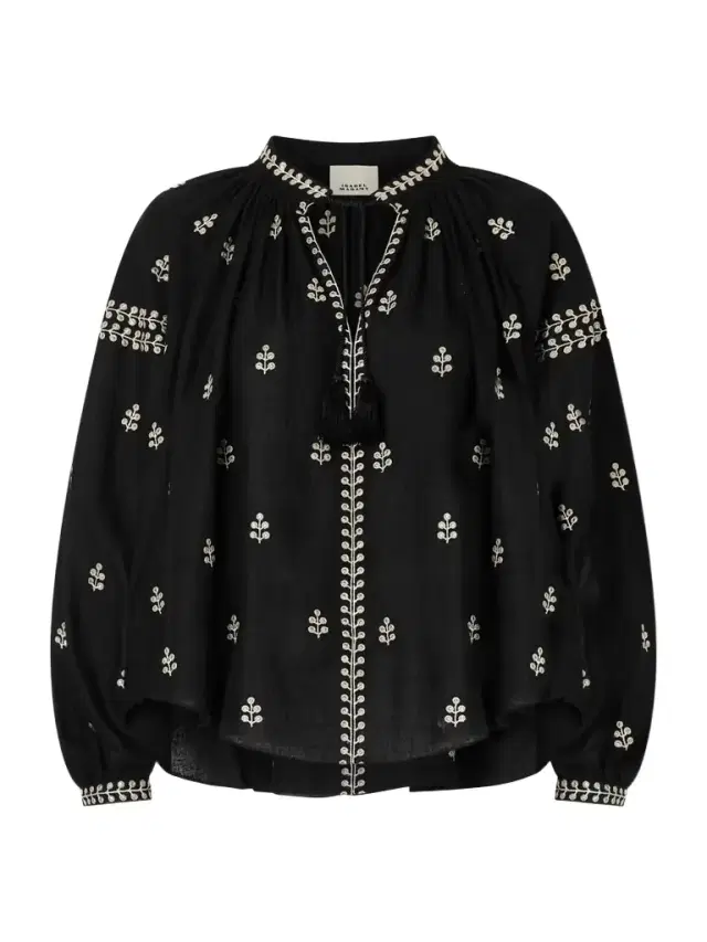 Embroidered Silk Blouse