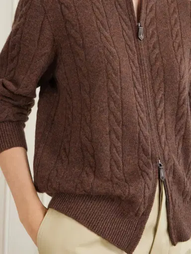 Loro Piana Cedar Cable-knit Cashmere Cardigan | Thumbnail 5 Loro Piana Cedar Cable-knit Cashmere Cardigan | Thumbnail 5