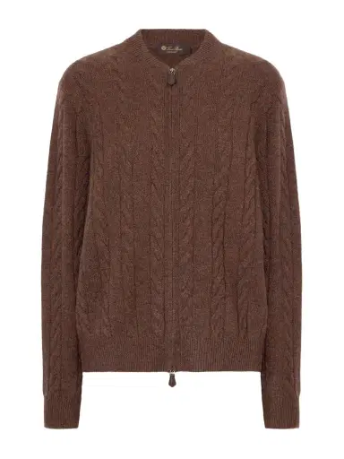 Loro Piana Cedar Cable-knit Cashmere Cardigan | Thumbnail 1 Loro Piana Cedar Cable-knit Cashmere Cardigan | Thumbnail 1
