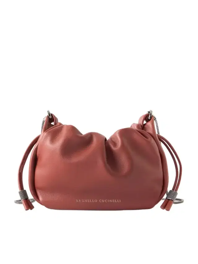 Mellow Mini Bead-embellished Leather Bucket Bag