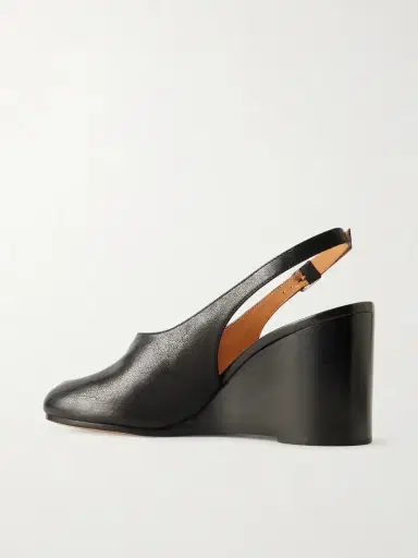 Maison Margiela Tabi Leather Wedge Slingback Pumps | Thumbnail 3 Maison Margiela Tabi Leather Wedge Slingback Pumps | Thumbnail 3