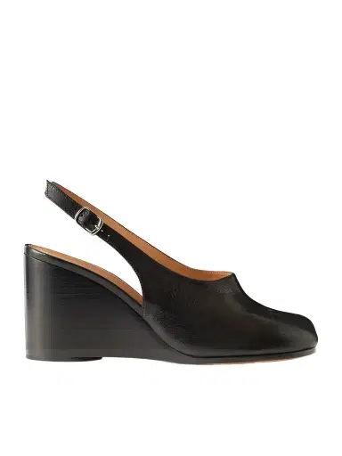 Maison Margiela Tabi Leather Wedge Slingback Pumps | Thumbnail 1 Maison Margiela Tabi Leather Wedge Slingback Pumps | Thumbnail 1