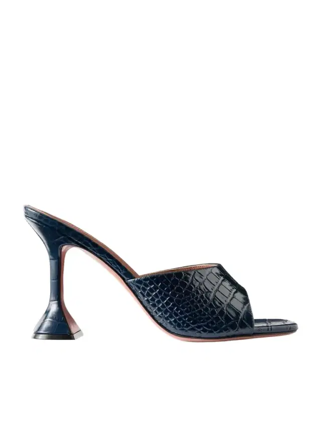 Lupita Croc-effect Leather Mules