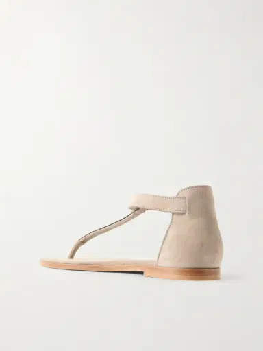 Brunello Cucinelli Bead-embellished Suede Sandals | Thumbnail 3 Brunello Cucinelli Bead-embellished Suede Sandals | Thumbnail 3