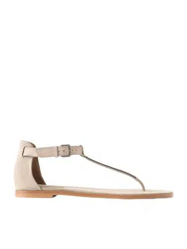 Brunello Cucinelli Bead-embellished Suede Sandals | Thumbnail 1 Brunello Cucinelli Bead-embellished Suede Sandals | Thumbnail 1