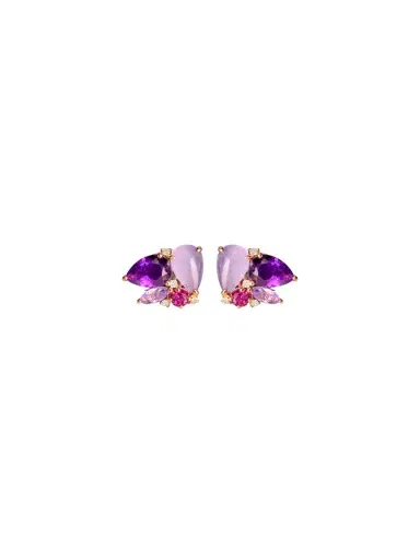Wish Fine Jewelry 3.86ct Diamond 14K Gold Multi Shaped Stud Earrings | Thumbnail 1