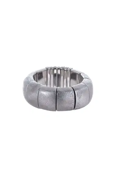 ROBERTO DEMEGLIO Seven Diamond Bar Matte Black Pura Stretch Bracelet | Thumbnail 4