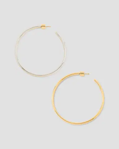 Jennifer Fisher 2 Two Tone Thread Hoops | Thumbnail 2