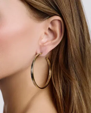Jennifer Fisher 2 Two Tone Thread Hoops | Thumbnail 1